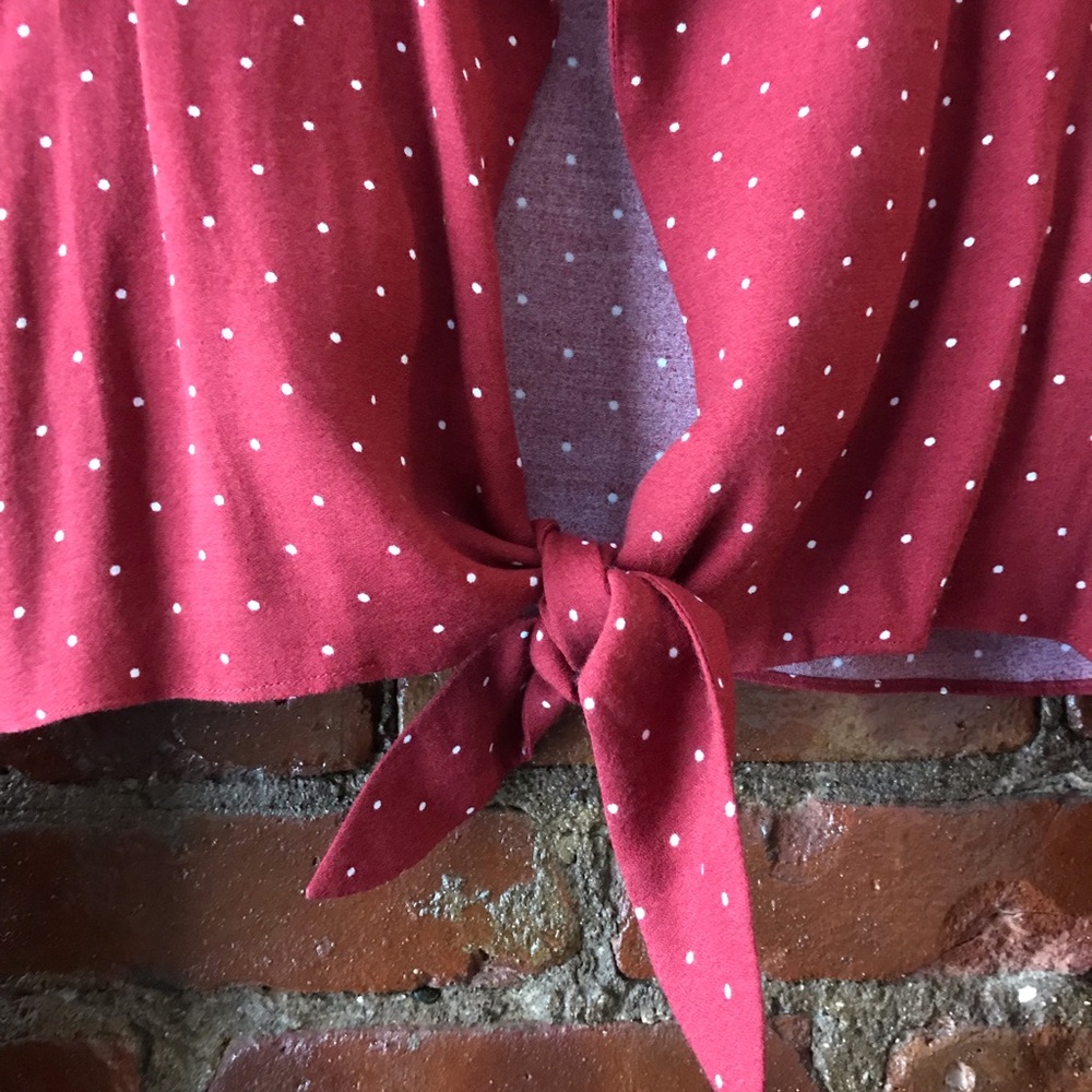 Reformation Polka Dot Tie Top - Picture 3 of 3